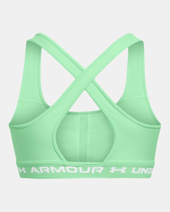 Sujetador deportivo de sujeción media y espalda cruzada Armour® para mujer, Green, pdpMainDesktop image number 10